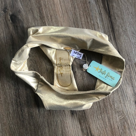 NEW Luli Fama Cosita Buena Gold Rush Bikini Bottoms - Picture 16 of 16